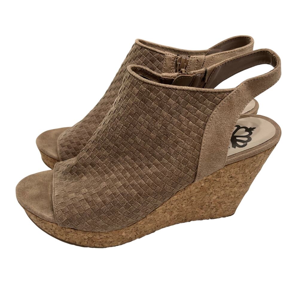 Fergalicious Rasta Wedge Women’s Shoes Sz 9-9.5(?) Natural Tan Bohemian‎